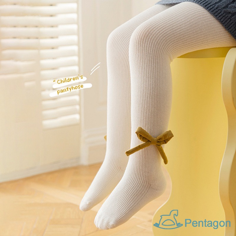 Quần Legging Cotton Lưng Thun Đính Nơ Xinh Xắn Chống Muỗi Cho Bé Gái