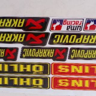 Logo hình dán combo 20 sticker đôi mắt,  ohlins,  racing,