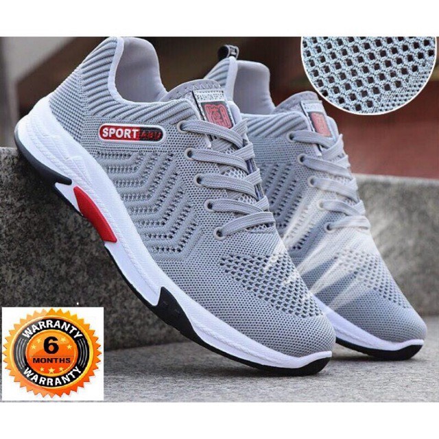 Giày Nam Thể Thao Fashion Xám - Vải Thoáng Khí SPORT ABU