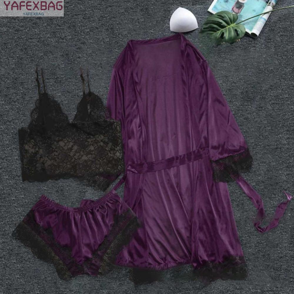 Đồ ngủ tay dài phối ren plus size M-2XL
 | BigBuy360 - bigbuy360.vn