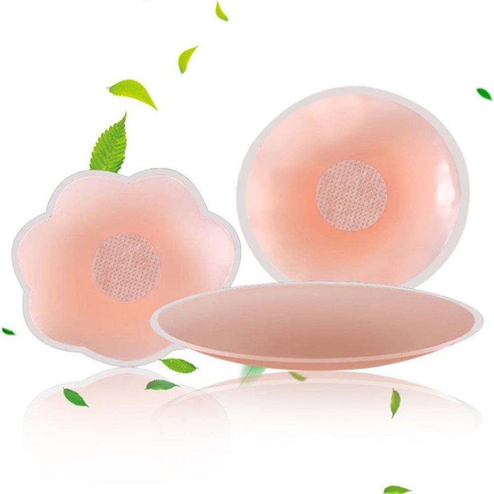 Miếng Dán Ngực Hình Tròn / Hoa / Trái Tim Vô Hình Tái Sử Dụng Được Cho Nam Nữ