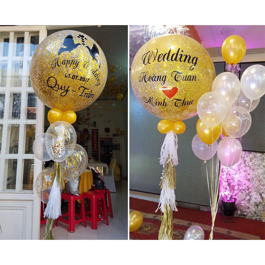 Bóng jumbo bóng trong suốt  đủ size 30cm-40cm-60cm-90cm chuẩn hình trang trí sinh nhật sự kiện