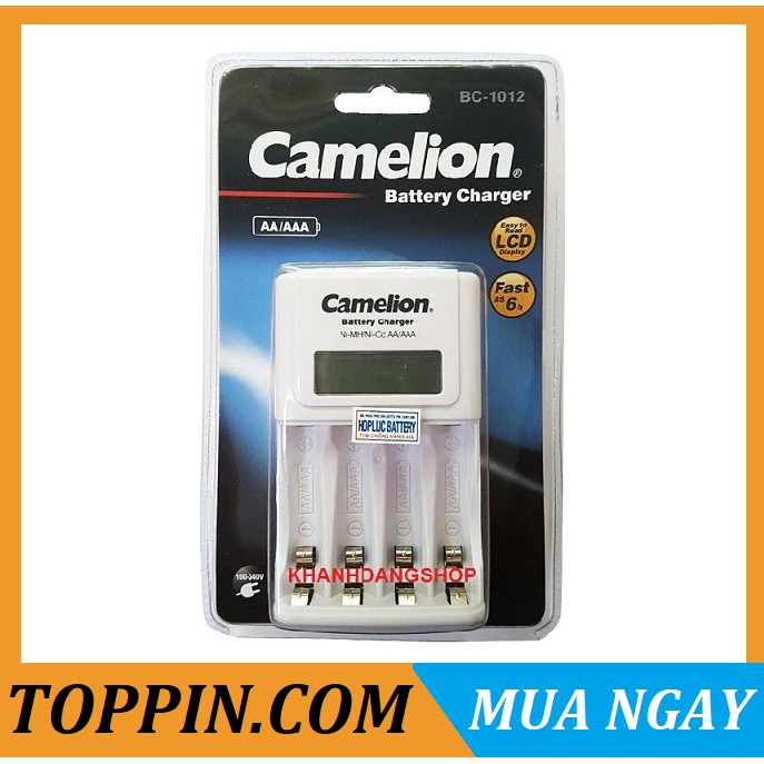 [TOPPIN] Máy sạc BC-1012 Camelion - Máy Sạc Pin AA-AAA Sạc Nhanh Báo Đèn Đo Dung Lượng Pin