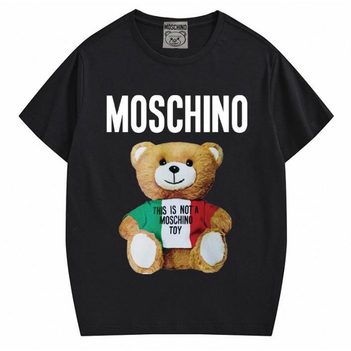Áo thun cotton tay ngắn in hình MOSCHINO thời trang