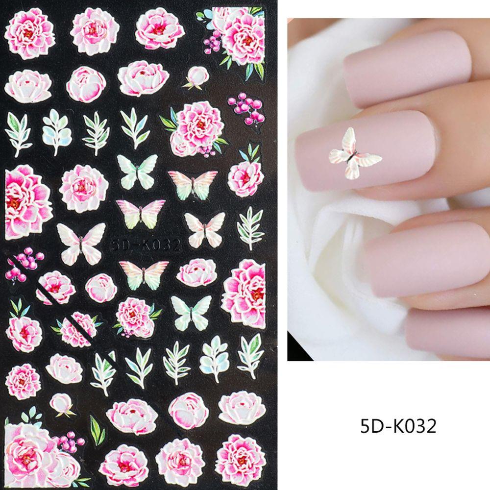 Nhãn Dán Trang Trí Móng Tay 5D Tự Dính Lâu Trôi Dễ Sử Dụng