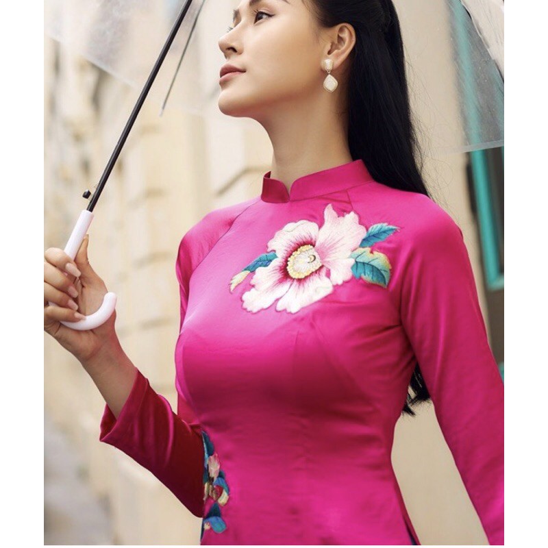Aó dài tây thi thêu chất cực đệp dáng chuẩn hàng lẻ size giá rẻ