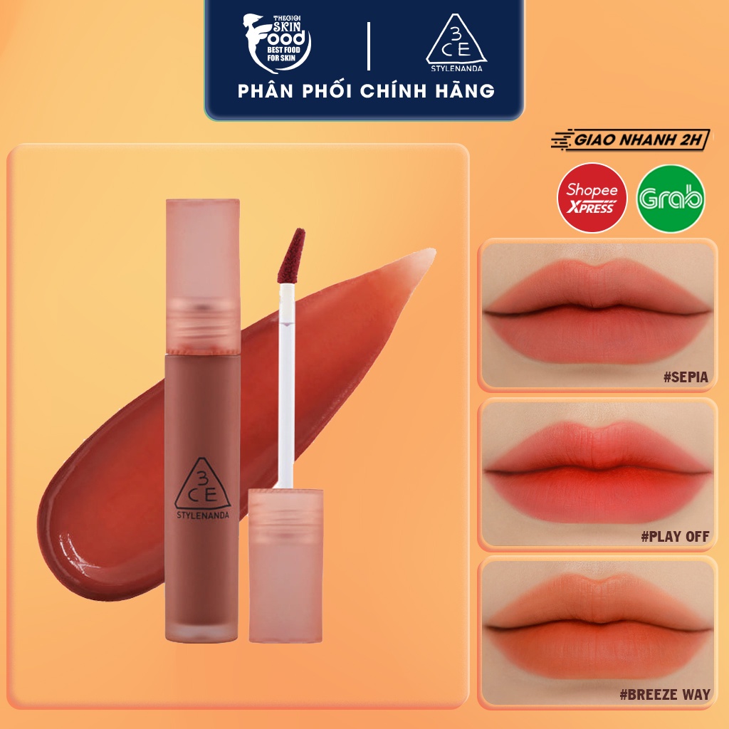 Son Kem Lì, Mịn Mượt Nhẹ Môi 3CE Blur Water Tint 4.6g