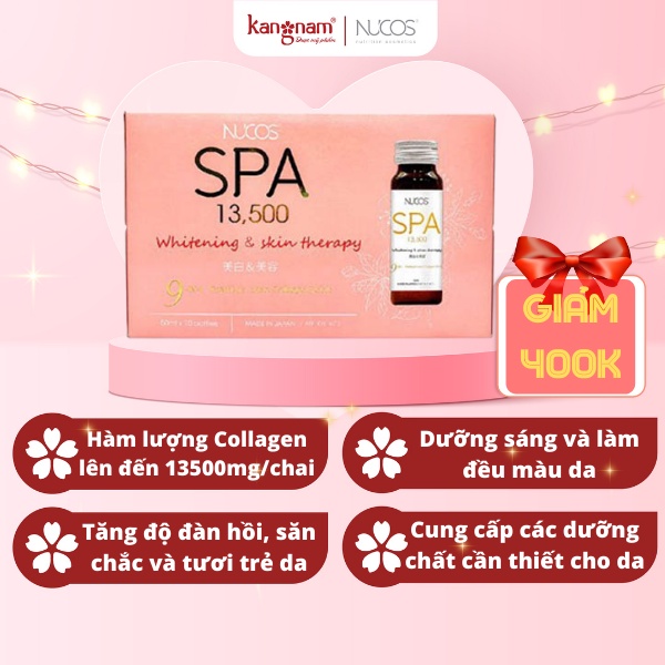 Nước Uống Collgen Nhật Bản 13500mg Nucos Spa 50ml/ chai [1 hộp 10 chai]