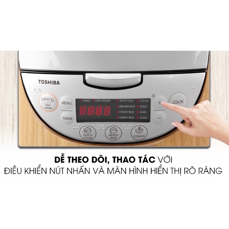 Nồi cơm điện cao cấp toshiba (RC-18DR2PV)