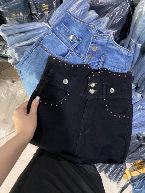 Quần jean cạp siêu cao đính cườm siêu đẹp | BigBuy360 - bigbuy360.vn