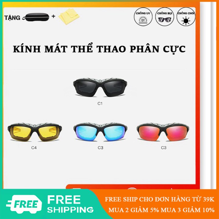 Xả Kho - Kính mát phân cực chống chói chống trầy kiểu dáng thể thao