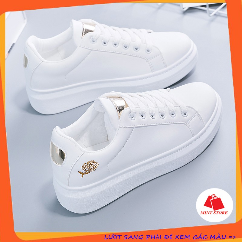 GIÀY NỮ ĐỘN ĐẾ 3 PHÂN MÀU TRẮNG HOA HỒNG VÀNG SIÊU ĐẸP - GIÀY SNEAKER ULZZANG NỮ HÀN QUỐC HOT HIT G88 | BigBuy360 - bigbuy360.vn