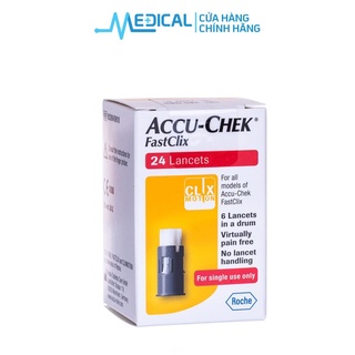 Kim lấy máu cá nhân Accu-Chek Fastclix Hộp 24 kim dùng cho máy đường huyết