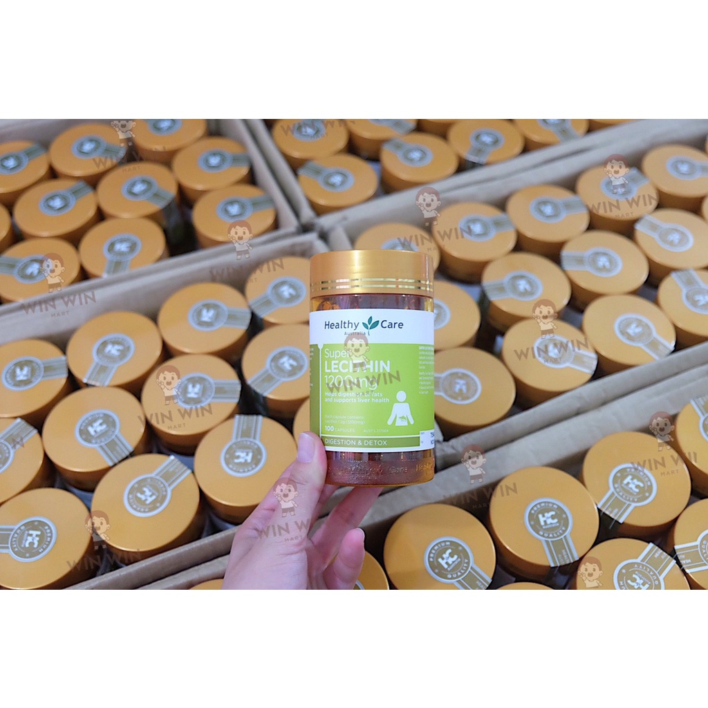 Mầm Đậu Nành Healthy Care Super Lecithin 1200mg Hộp 100 Viên Hàng Chính Hãng  - Winwin Martt