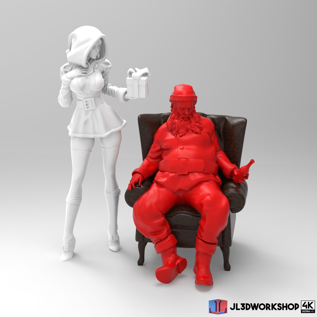 Mô Hình Ông Già Noel 3D Tỉ Lệ 1/64 Đẹp Mắt