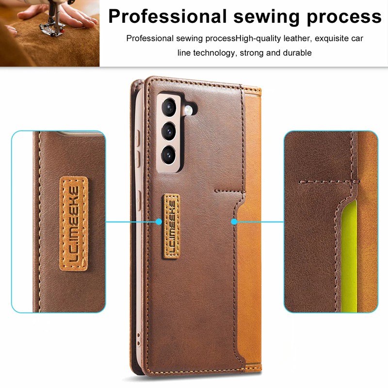 Flip Case For Samsung Galaxy A72 A52 A12 5G S21 FE S21 Ultra S21 Plus Note 20 Ultra S20 Ultra S20 Plus S20+ S10 Plus S9 Plus S8 Plus Note 10 Plus Note 9 Splicing Card Stand PU Leather Phone Case Cover