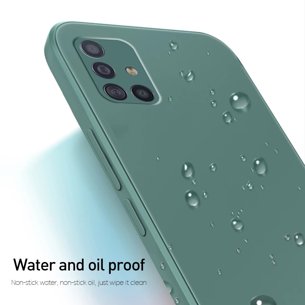 Ốp điện thoại dẻo màu trơn cạnh vuông cho For Samsung Galaxy A54 A34 A14 A13 A04s A04 A03s A02 A02s A72 A71 A52 A52s A51 A32 A70 A70s 5G