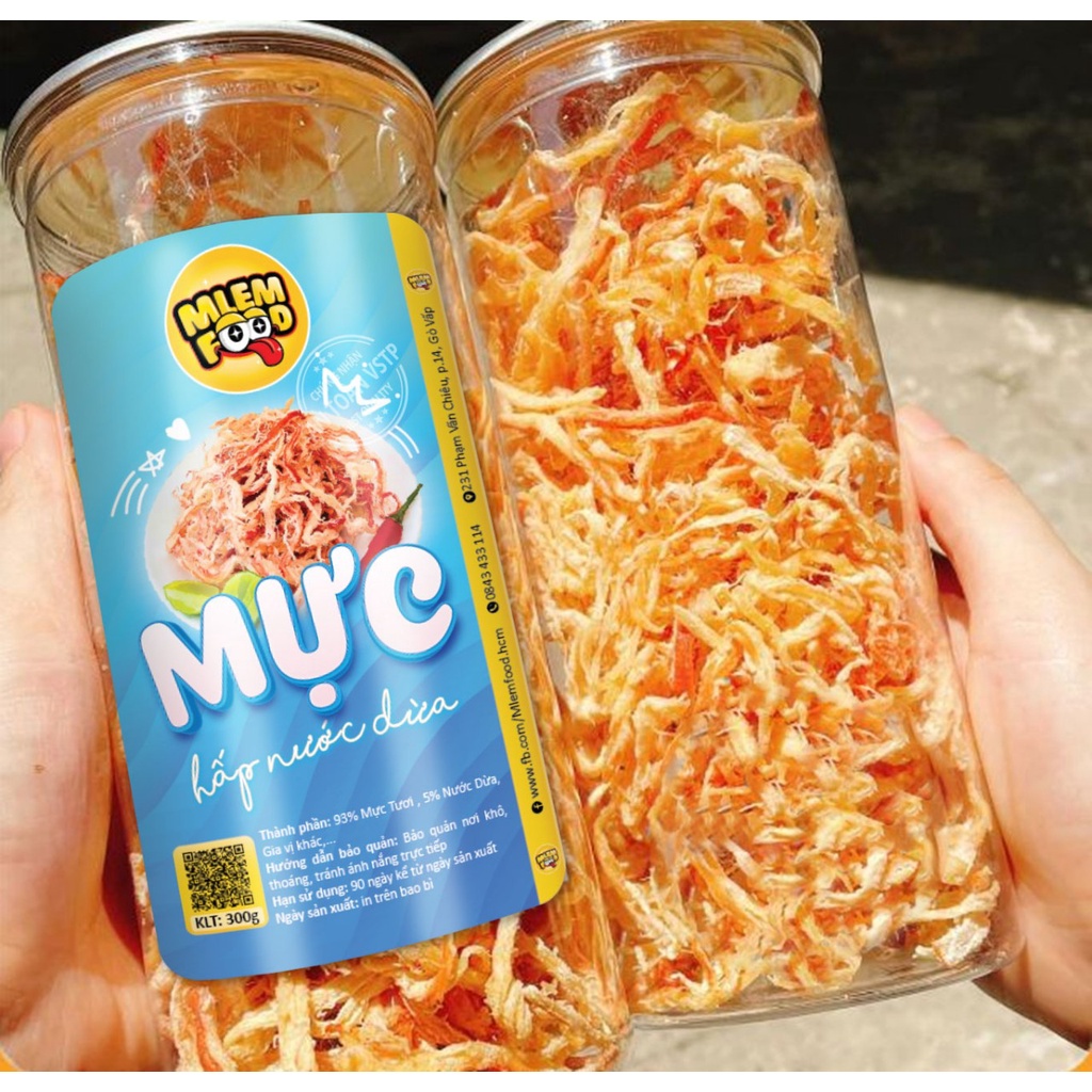 300Gr Khô Mực Hấp Nước Dừa Xé Cay Loại Ngon | Mlem Food - Đồ Ăn Vặt Hồ Chí Minh