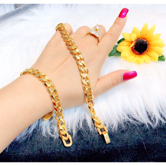 Lắc tay nam lẫn nữ cao cấp dát vàng 18k