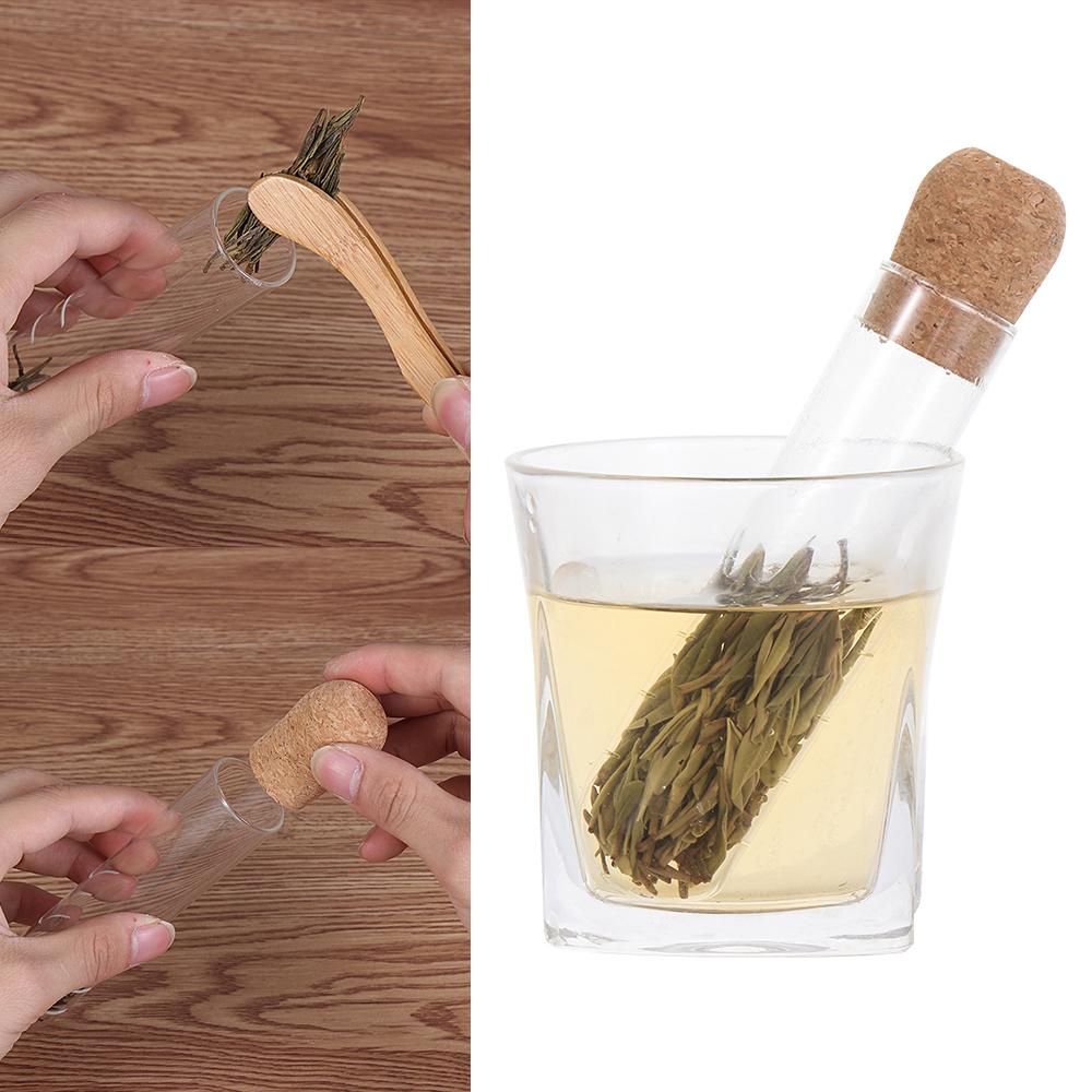 GOGOUP Muỗng Lọc Trà Bằng Kính Có Ống Hút Tiện Dụng Cho Gia Đình