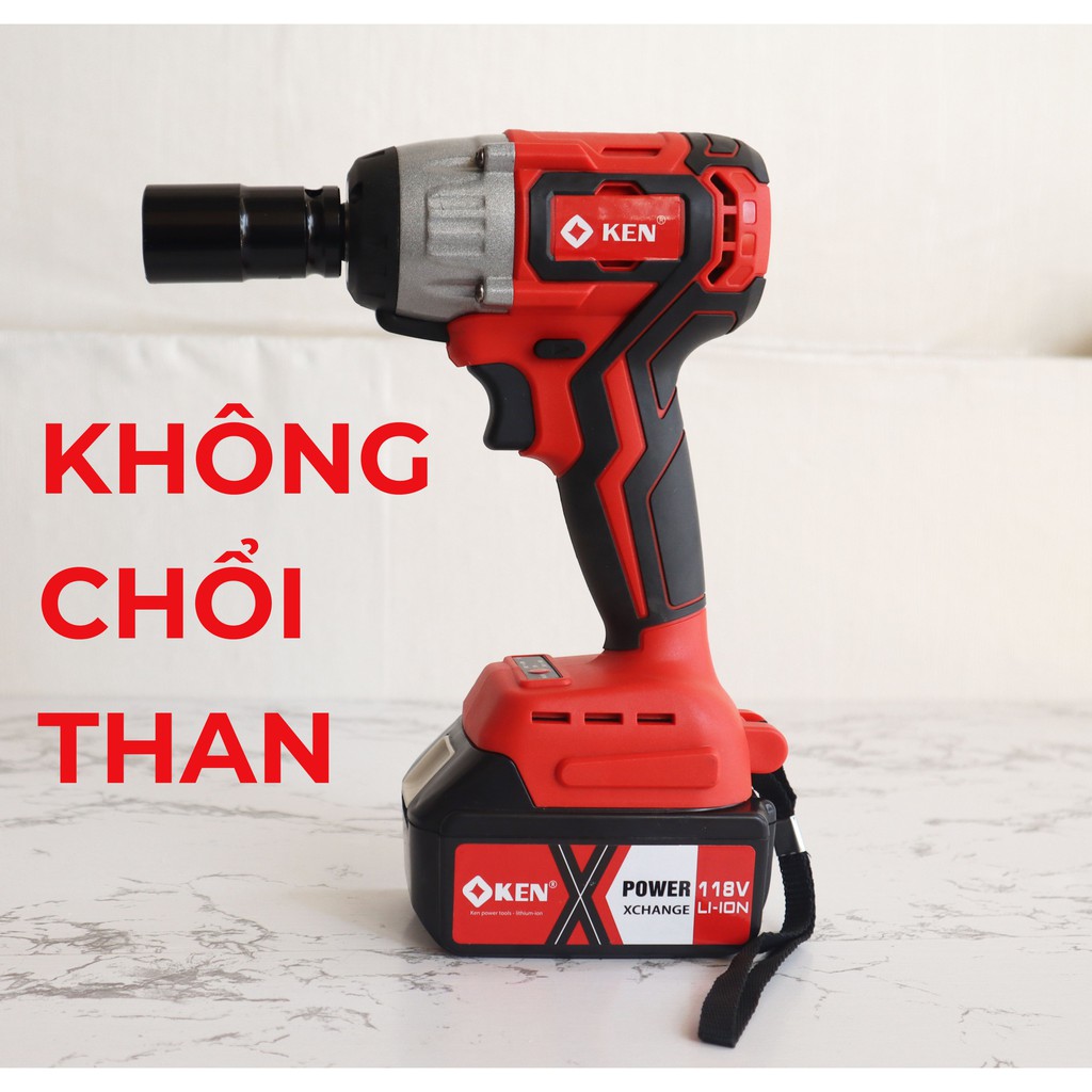 Máy Siết Bulong KEN 118V - TẶNG 6 Đầu khẩu - Máy Bắt Vít, Máy Siết Bulong 118V Đa Năng