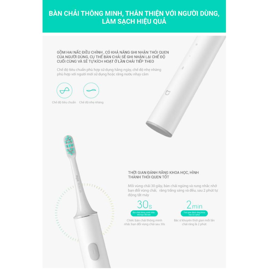 Bàn Chải Đánh Răng Điện Xiaomi T300 | Bàn chải điện XIAOMI T100 | Bàn chải điện XIAOMI DR.BEI BETC01 | MIHOANGGIA