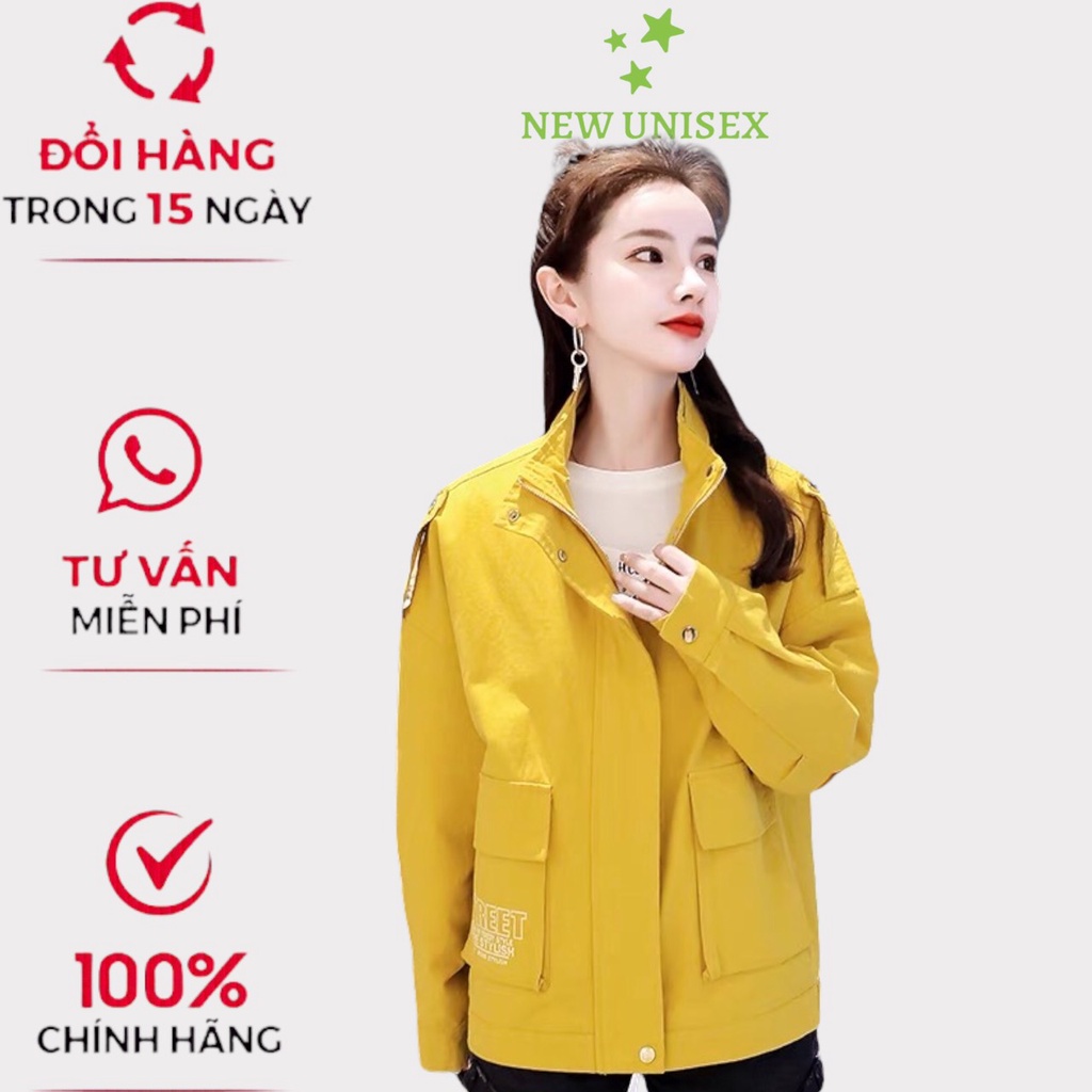 Áo Khoác Kaki Nữ 2 Lớp Phối Túi Hộp Sang Chảnh Quý Phái Đẹp Mê Ly Hot Trend