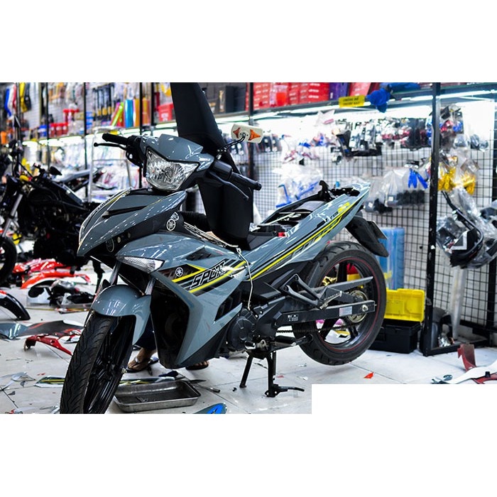 Tem trùm exciter 150 xám xi măng mẫu mới, độ team trùm decal xe máy ex dán đời 2015-2020