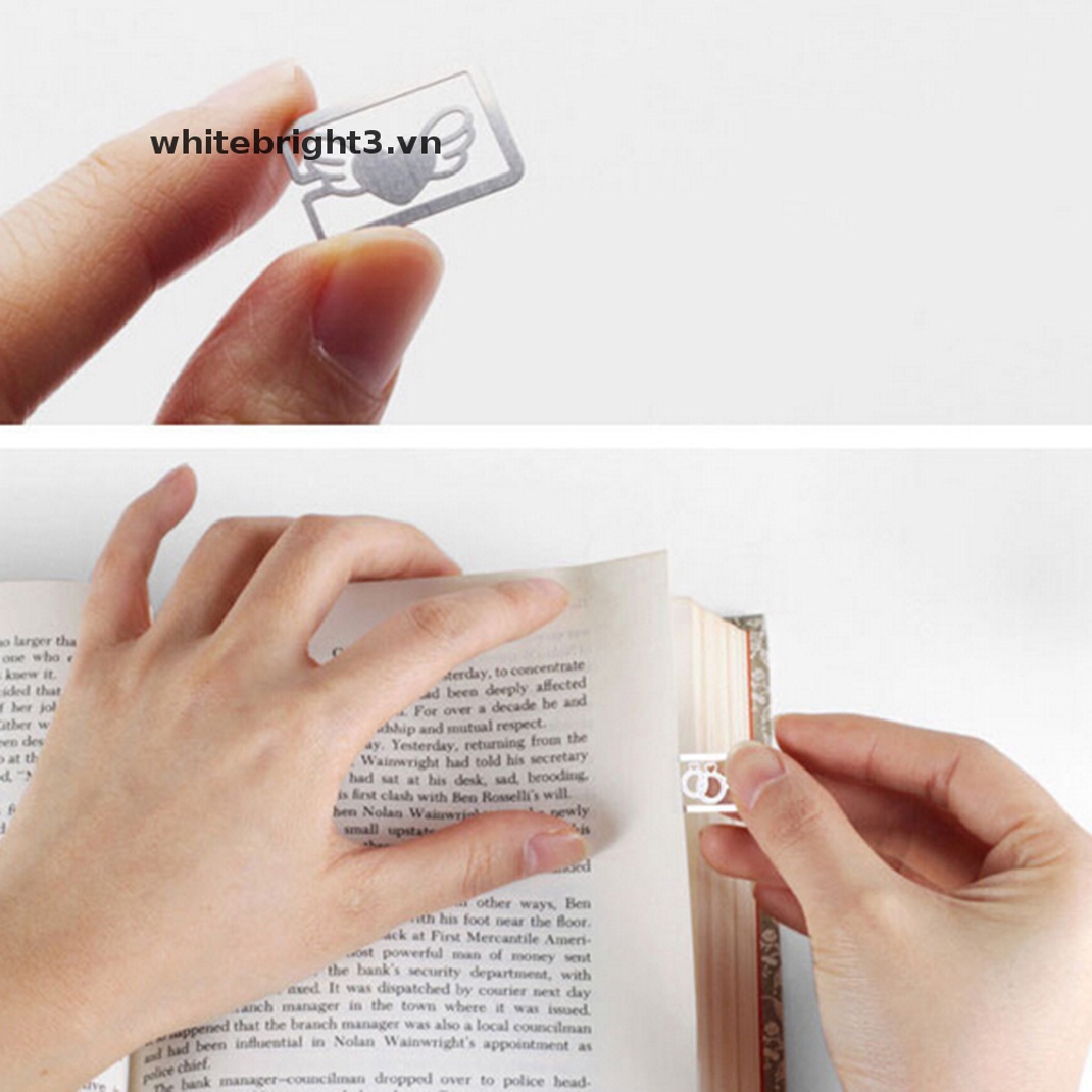 % Bady &amp; toy% 20 Bookmark Mini Bằng Kim Loại Kẹp Sách Trường Học / Văn Phòng Kèm Hộp Đựng Dễ Thương LSUS