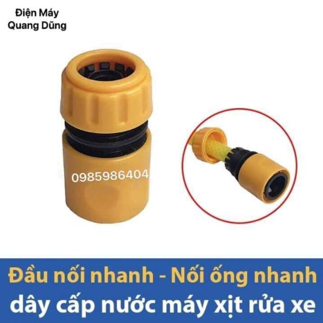  Đầu nối nhanh - Nối ống nhanh dây cấp nước máy rửa xe áp lực cao, máy xịt rửa