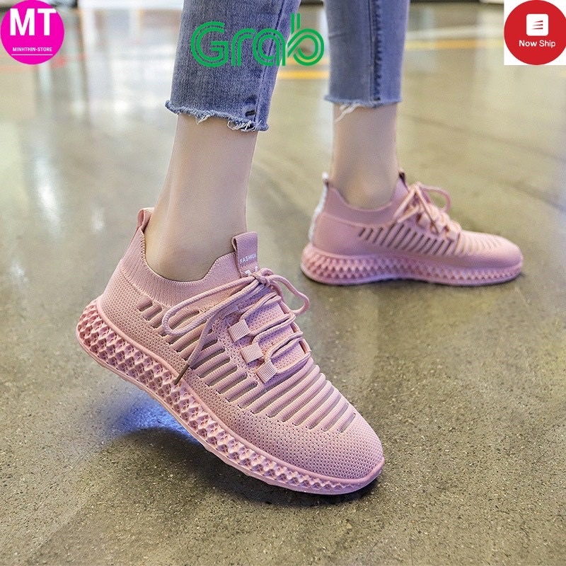 Giày sneaker thể thao tập gym, chạy bộ,aerobic nữ cổ chun thoáng khí đế mềm GN17