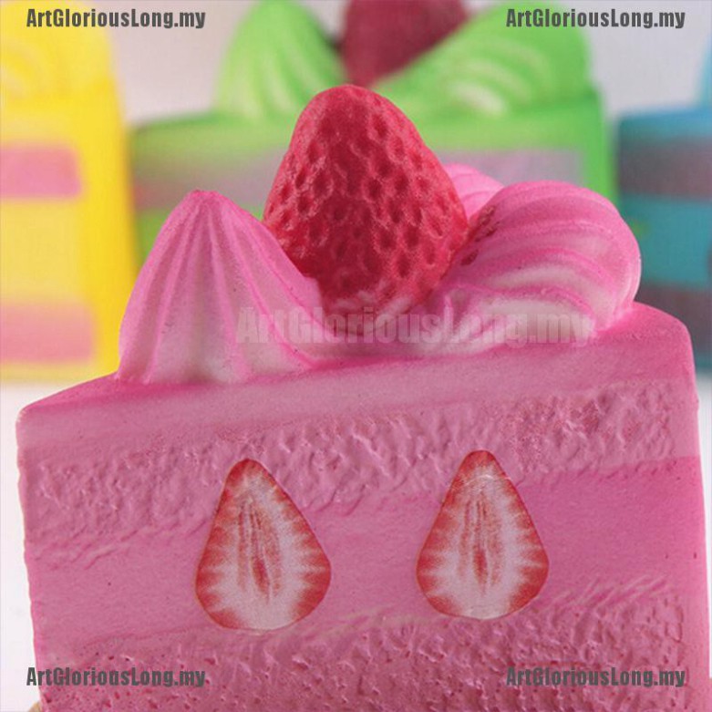 Đồ Chơi Bóp Squishy Hình Bánh Kem Dâu