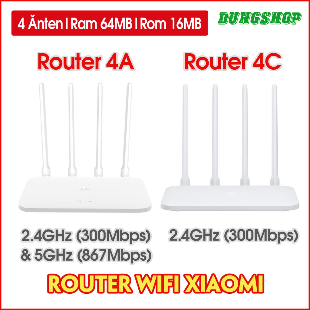 Bộ phát Wifi Router Xiaomi Gen 4 / Gen 4C / Gen 4A / 4 Pro