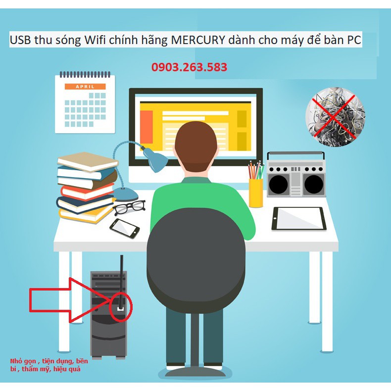 👑 Usb thu sóng WIFI tốc độ 150Mbps cho máy để bàn PC | BigBuy360 - bigbuy360.vn