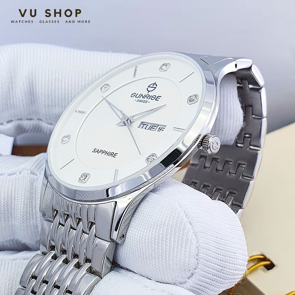 Đồng hồ nam SUNRISE 1109SB - Chính hãng, chống trầy
