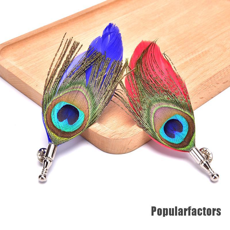 Ghim cài áo đính lông vũ thời trang tùy chọn kiểu dáng