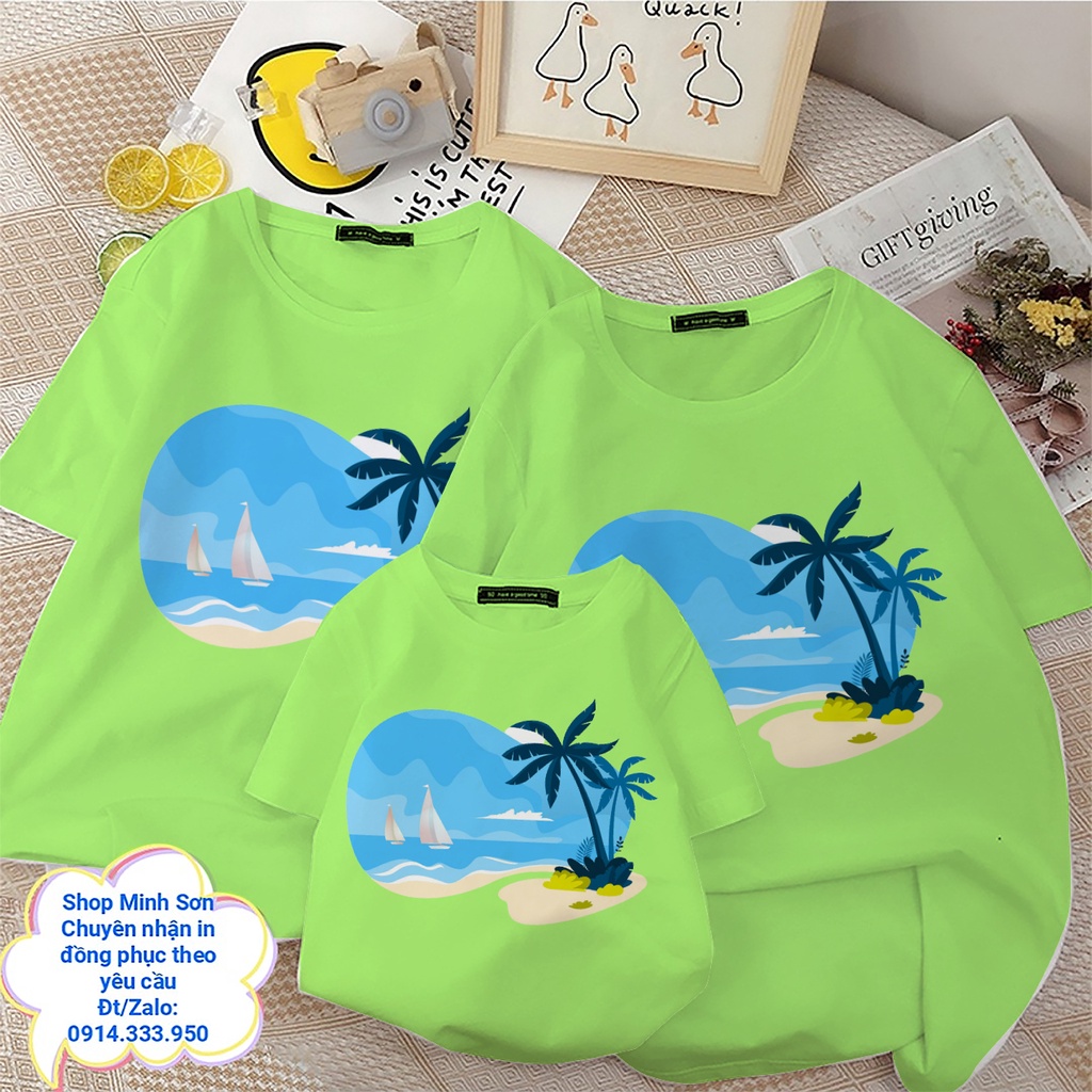 🏖⛵🏖VIDEO ÁO GIA ĐÌNH THUYỀN VÀ BIỂN, ÁO ĐI BIỂN CHẤT COTTON LOẠI 1 ĐỦ MÀU ĐỦ SIZE