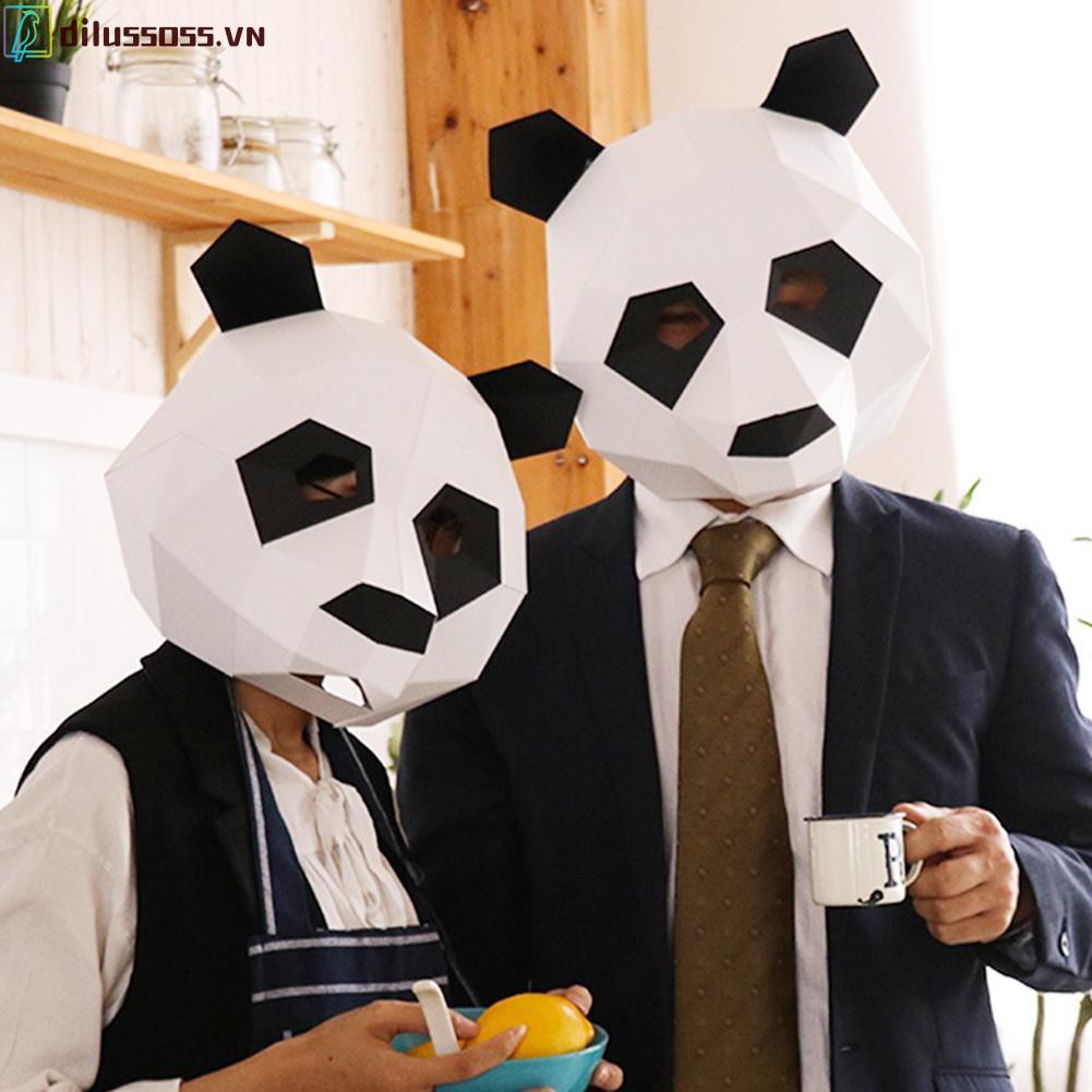 (Hàng Mới Về) Mặt Nạ Giấy 3d Hình Gấu Sáng Tạo Dùng Hóa Trang