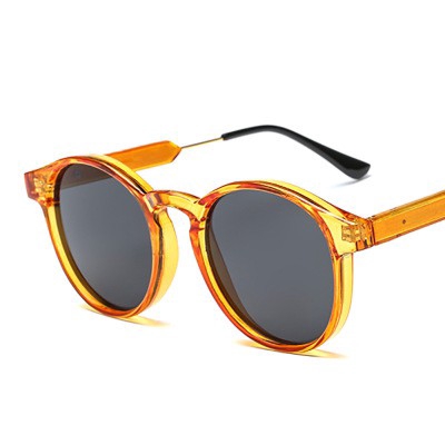 Korean Designer Fashion Women Retro Round Metal Frame Sunglasses