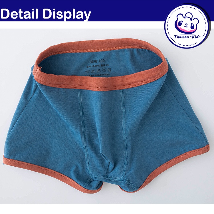 Set 5 Quần Lót Boxer Vải Cotton Mềm Thân Thiện Với Da In Họa Tiết Người Nhện Dễ Thương Cho Bé Trai 3-12 Tuổi