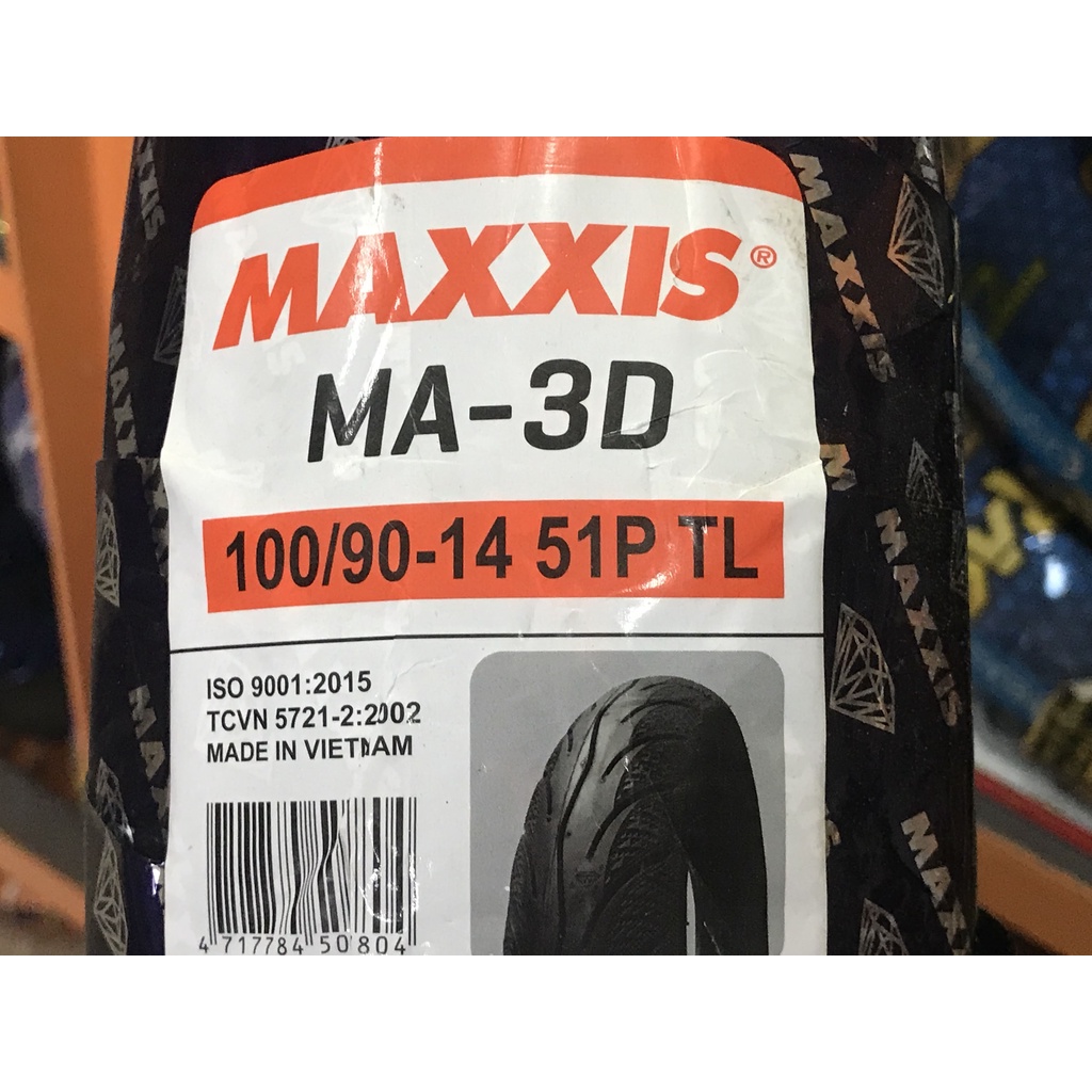 Vỏ Maxxis 80-90-100/90/14 3D Bánh Trước/Sau Airblade, Click, Vario, Vision, Pcx cũ và Bánh Sau SH mode đầu - Không Ruột