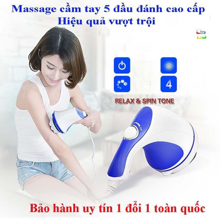 Máy Đấm Lưng Hàn Quốc Massage Cầm Tay 5 Đầu Đánh (Relax)Cao Cấp Giá Rẻ  Chất Lượng Vượt Trội Giảm Nhức Mỏi
