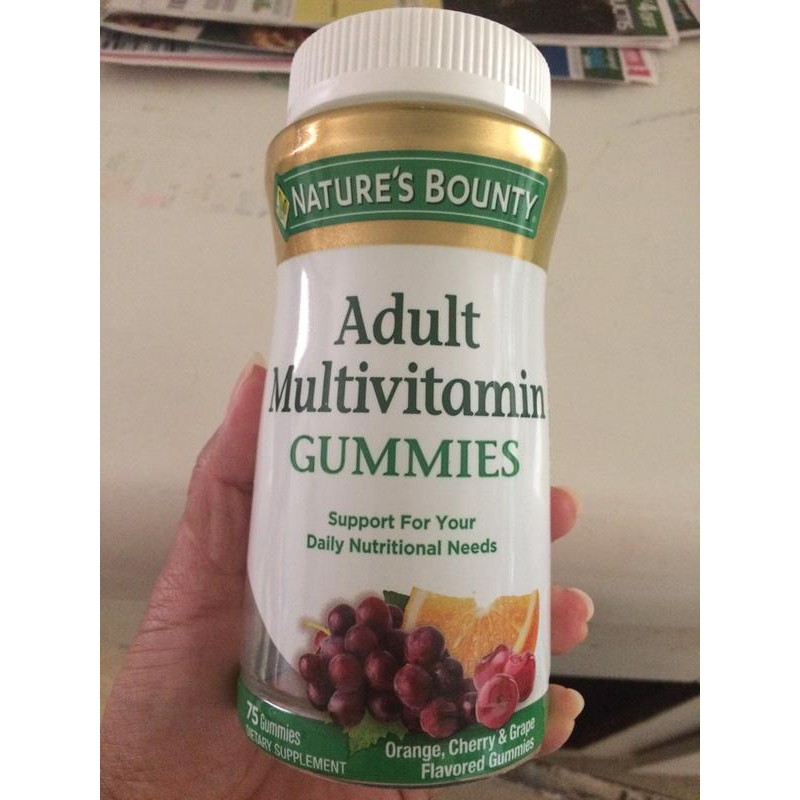 [SẴN]MULTIVITAMIN KẸO DẺO CHO NGƯỜI LỚN NATURE'S BOUNTY 75V