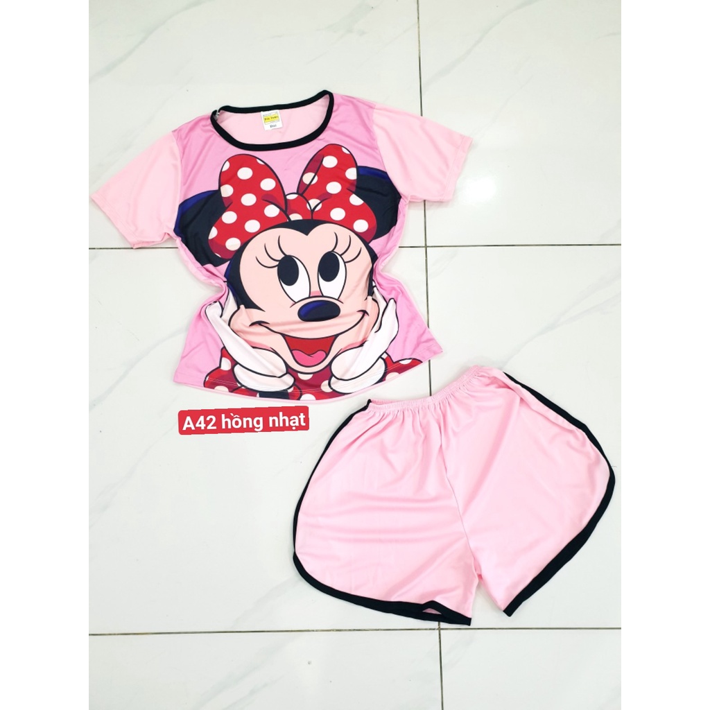 [ Mã A42 ] 💥Đồ Bộ thun mặc nhà❤️ họa tiết hoạt hình dễ thương,  💥đồ bộ xinh | BigBuy360 - bigbuy360.vn