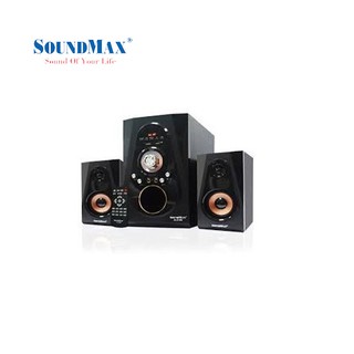 Loa SOUNDMAX A2120 (2.1) 60W: Karaoke, Bluetooth, USB, thẻ nhớ, remote-Hàng Chính Hãng