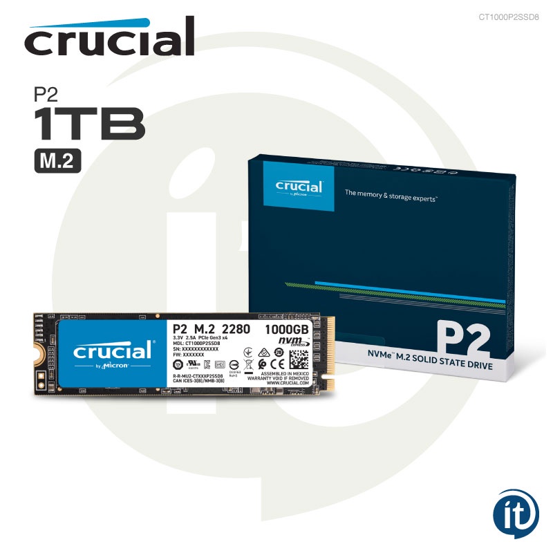 Ổ Cứng SSD Crucial M2_PCIe 1TB (Gen 3x4)