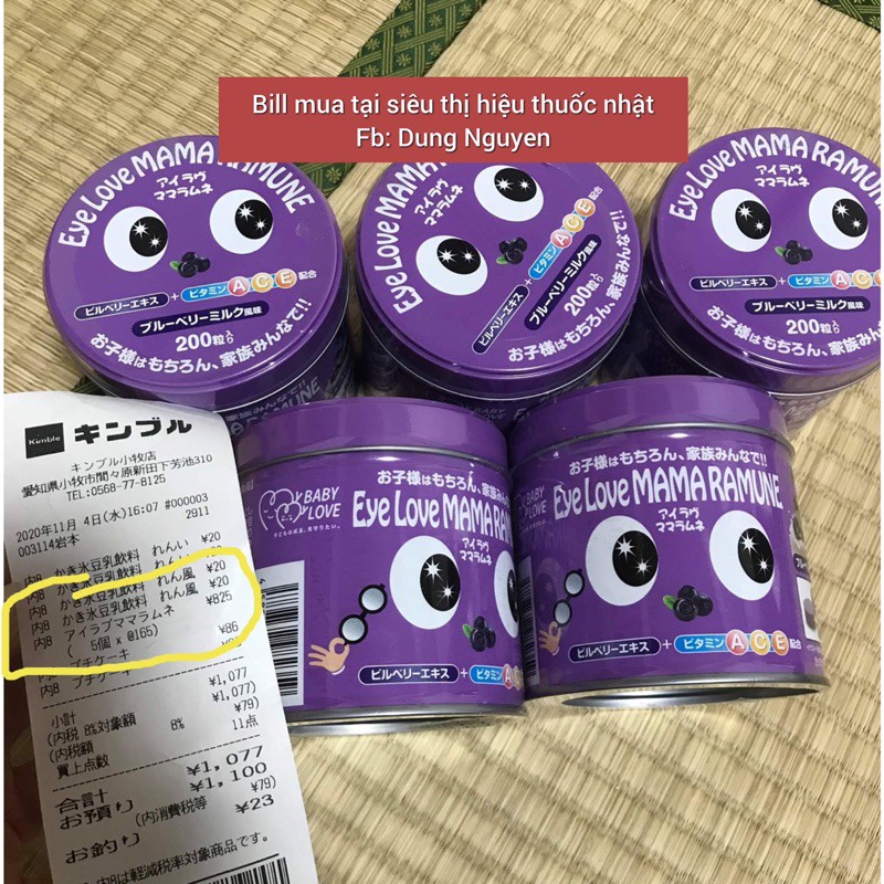 Kẹo biếng ăn,bổ mắt Mama Ramune