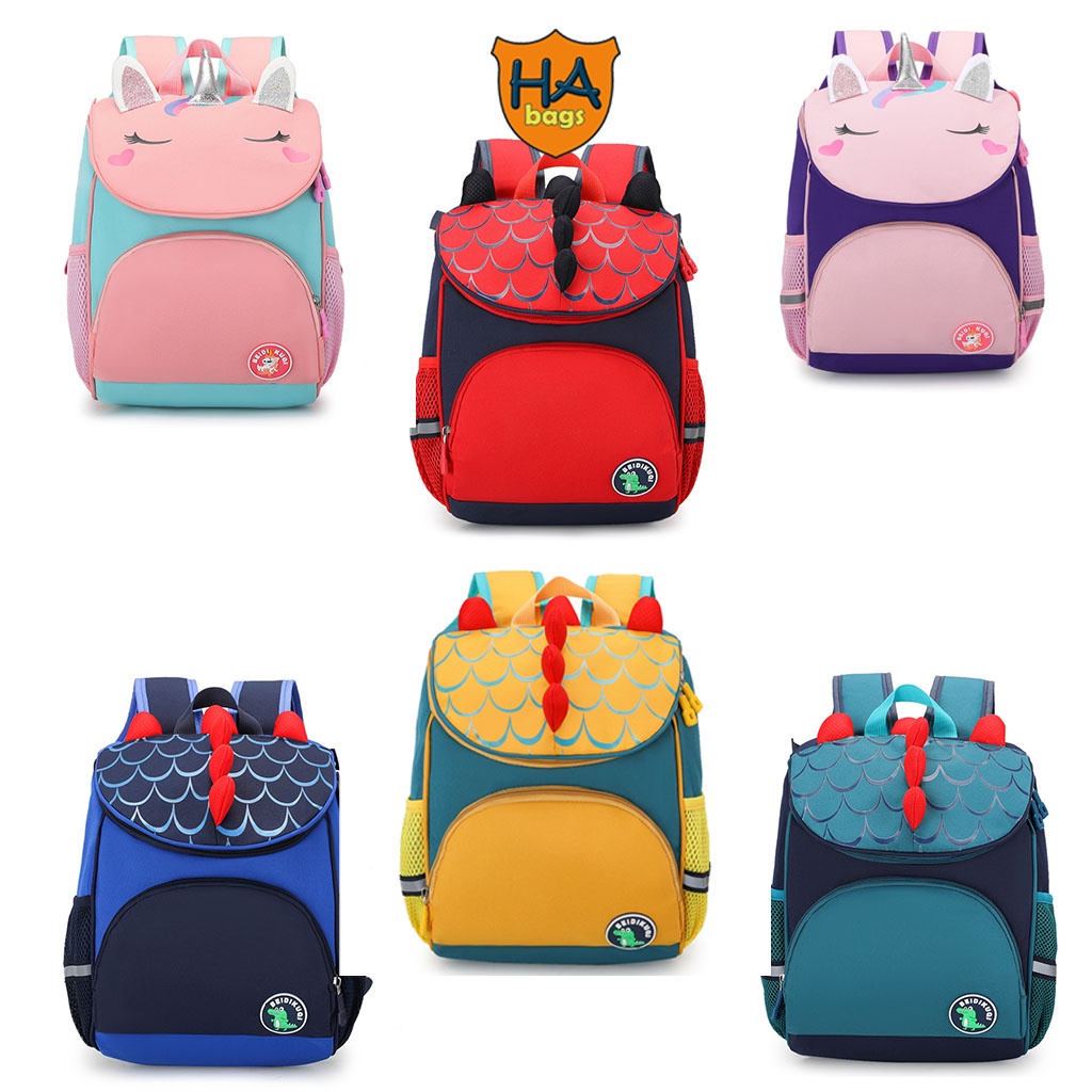 Balo siêu nhẹ cho bé mẫu giáo từ 3-6 tuổi HABAGS, kích thước 35x26x11cm HA1029