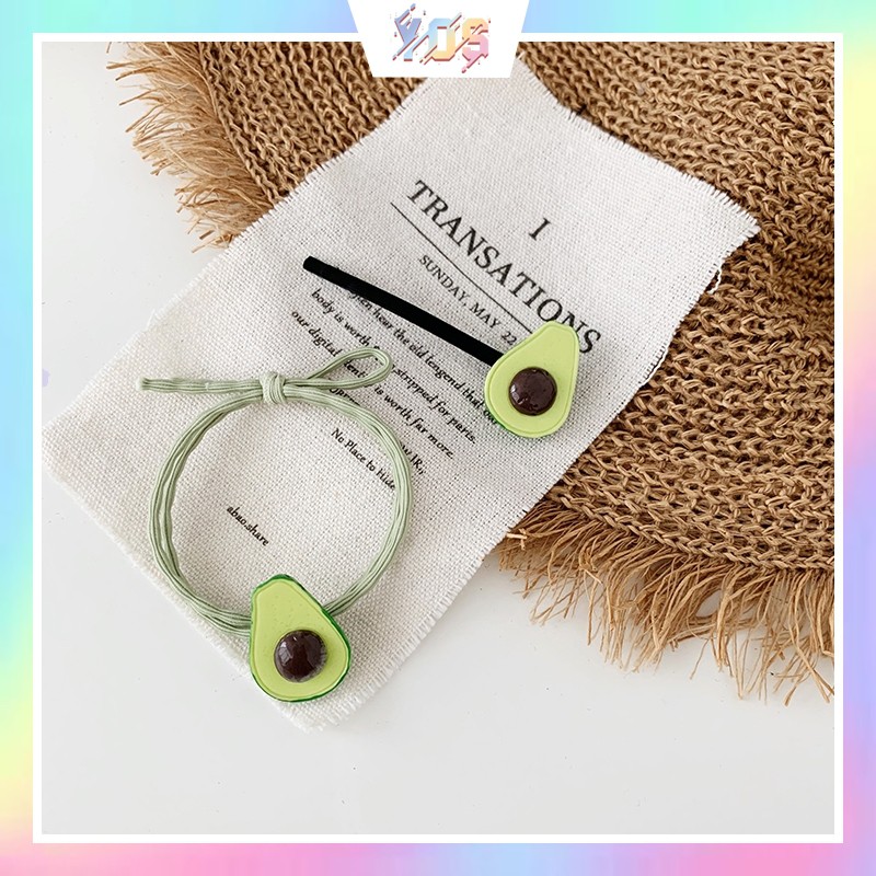 Phụ kiện tóc họa tiết trái bơ HOT TREND