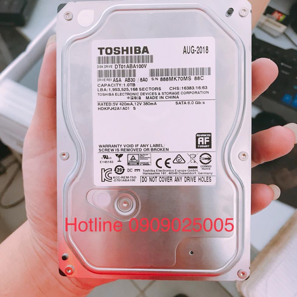 ổ cứng toshiba sử dung cho đầu ghi camera và pc chính hãng bảo hành 3 năm